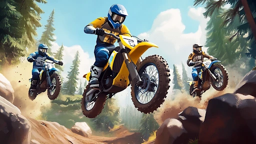 Gameplay screenshot 1 from Stunt Motorcycle Racing Game - Racing game